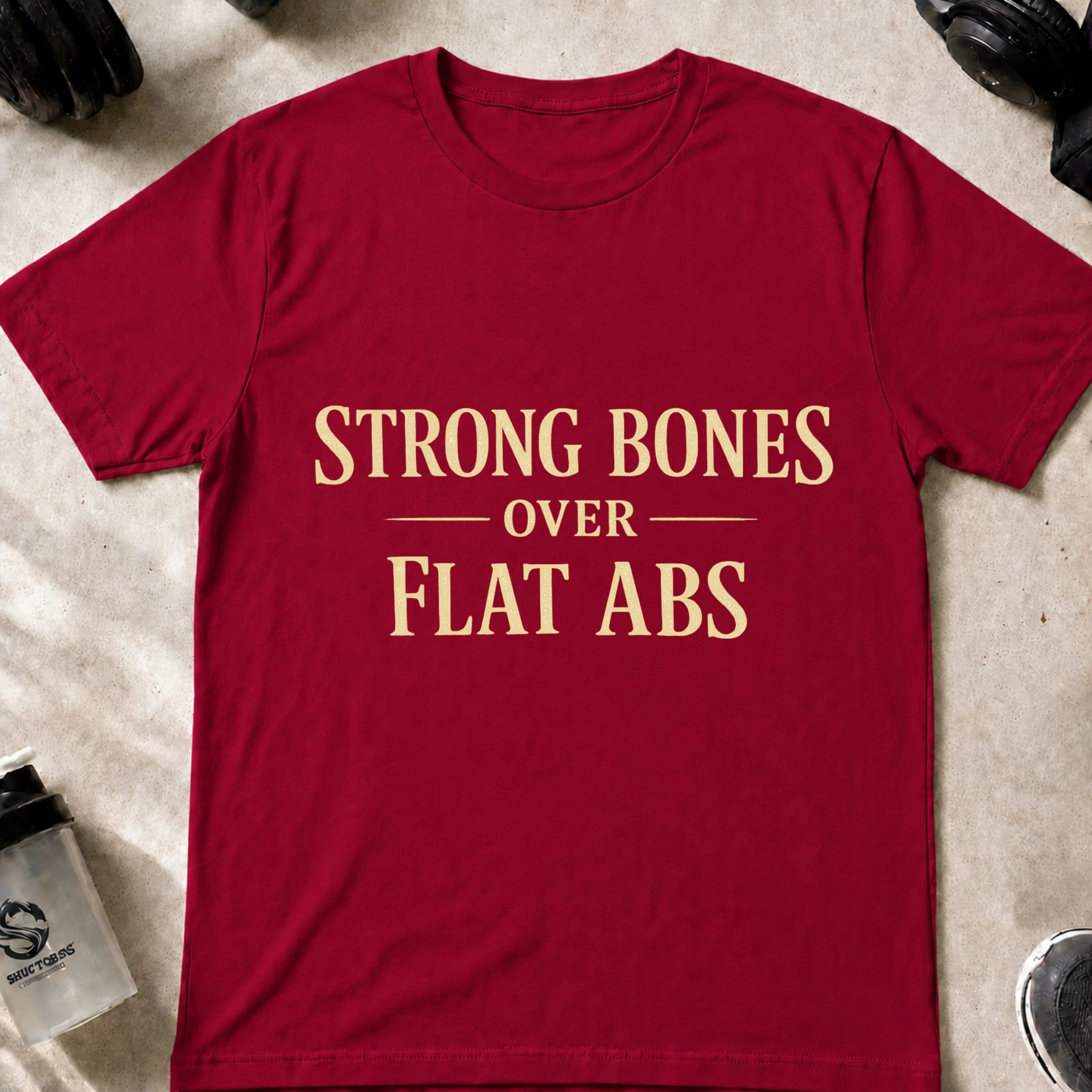 Strong Bones over Flat Abs T-Shirt